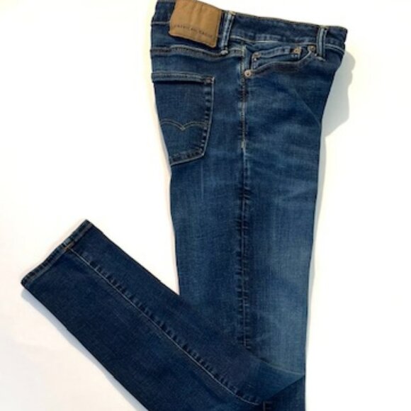 American Eagle Young Mens Size 30x31  Skinny  Straight Jeans AIRFLEX+ Dark Wash - Picture 9 of 13
